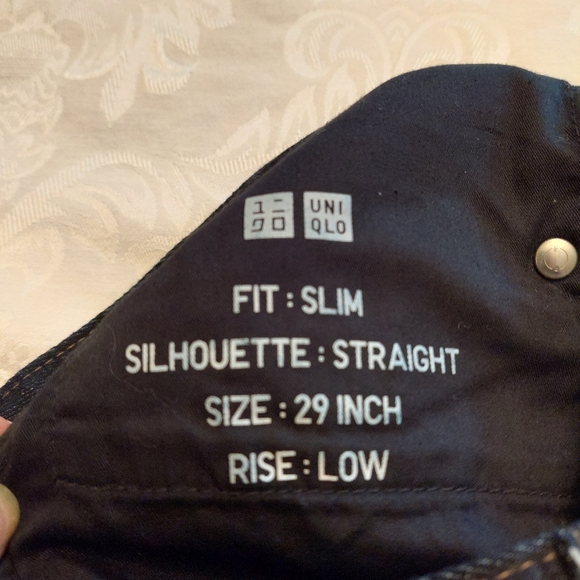 Uniqlo Ines De La Frassange slimfit straight leg low rise denim jeans. 29×33 - Picture 4 of 11
